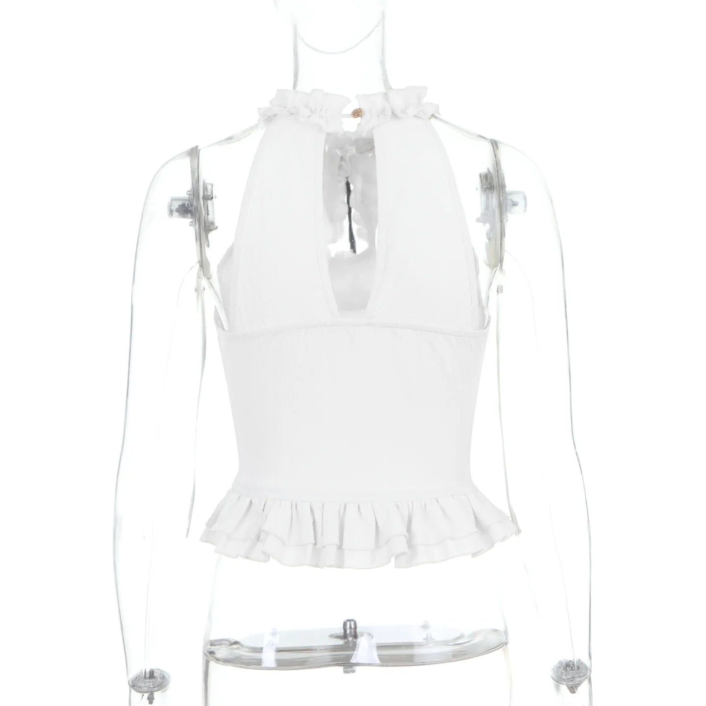 Women Blouses Trim Off Shoulder Halter Tops Mall Gothic Ruched Bow Tanks Top Fairycore Teachwear Summer Vests