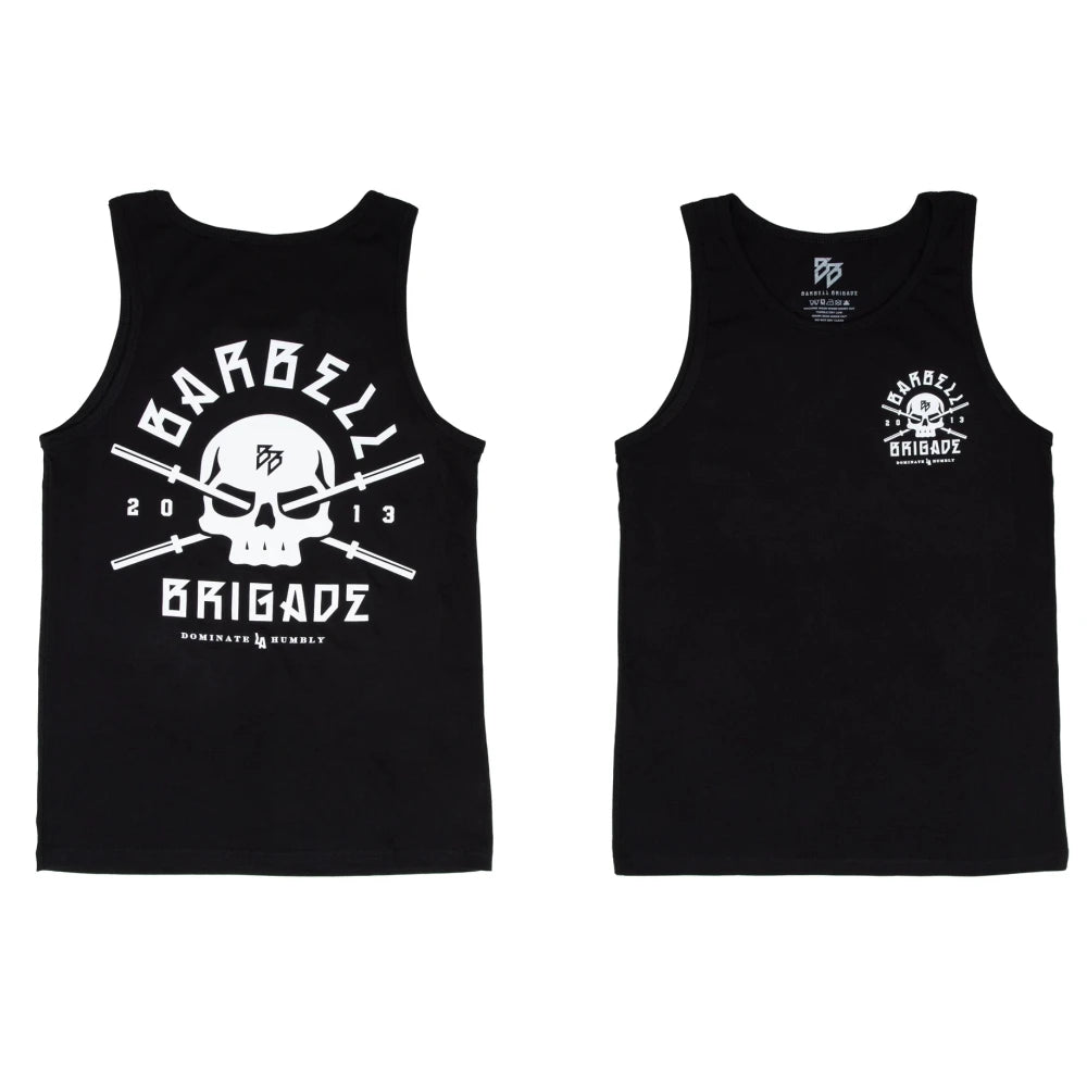 BARBELL Men's Cotton Sleeveless Shirt Skull Bodybuilding Workout Tank Tops Muscle Fitness Sports Shirts Male Gym Stringer Vest