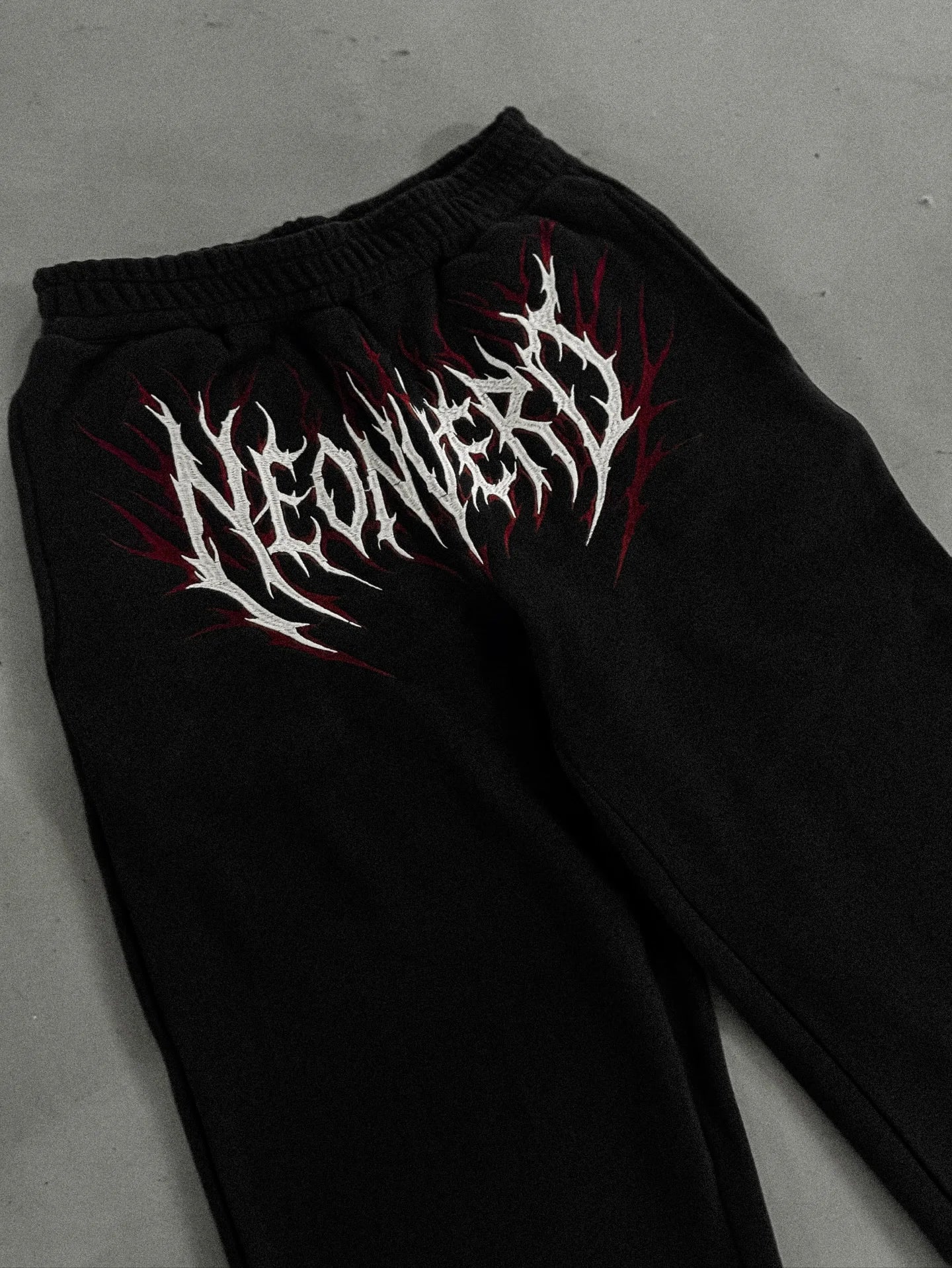 White Skull Gothic Casual Pants Mens American Retro Punk Dark Jogging Pants Harajuku Trend Sweatpants