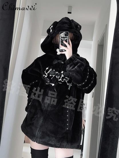 Women's Y2K Punk Puppy Hooded Jacket