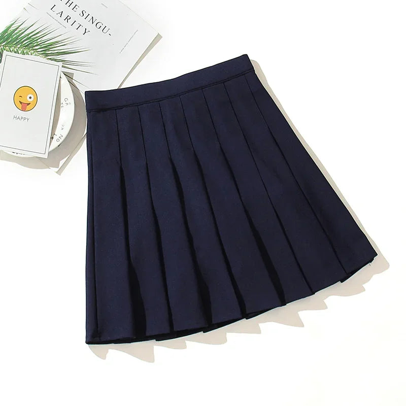 Women's Black Gothic Pleated Mini Skirt