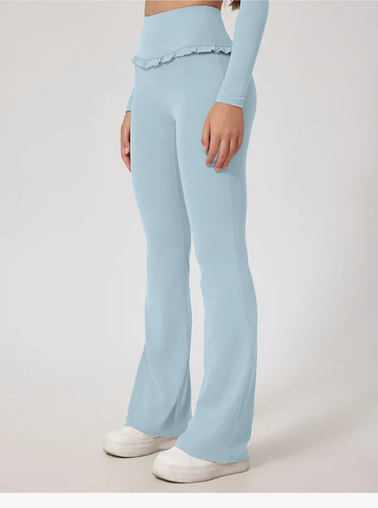Women's Workout Wide-Leg Slim Fit Two-Piece Set