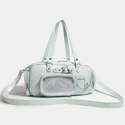 Star Chain Y2k Harajuku Shoulder Itabag Blue Lolita Girl Pain Bags Transparent Japanese Crossbody Bag New Concert Korean Handbag