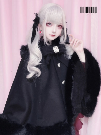 Women's Lolita Cat-Ear Wool Cape