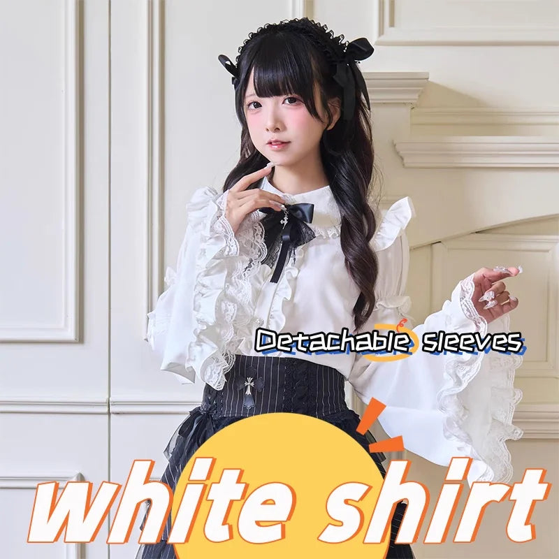 Women's Jirai Kei Lolita Long-Sleeve Blouse