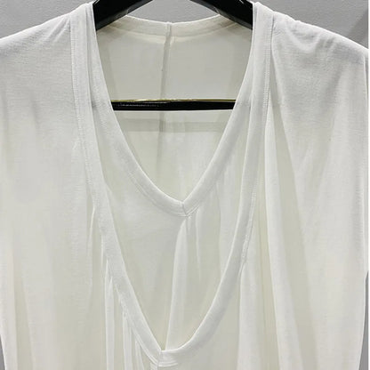 HKSH Summer Spring New Men's Tide Dark Sexy Double Layered V-neck Solid Sleeveless Tees Fashion Knit Tank Tops Chic Vest HK1399