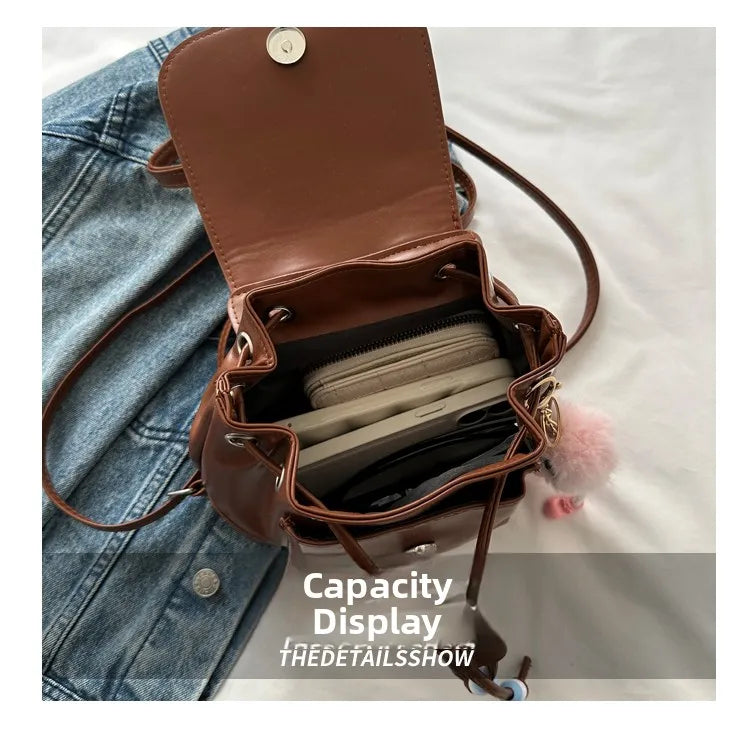 Faionable Retro Commuter Bapa 2023 New Sle Casual Versatile Korean Version Single oulder Bag Soft PU Magnetic Bul...