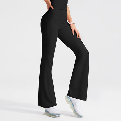 Women's Workout Wide-Leg High-Waist Two-Piece Set