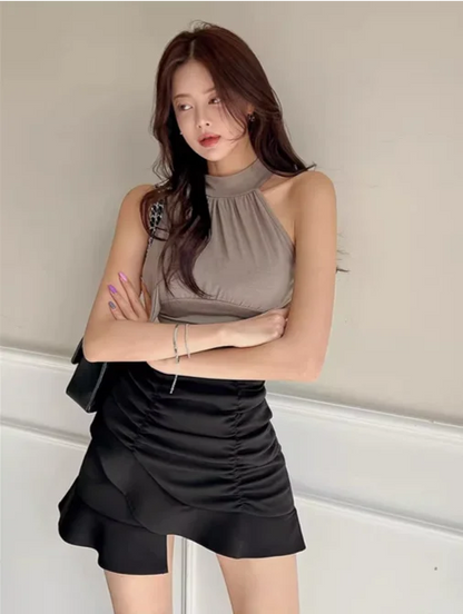Women's Knit Strap Crop Tank Top