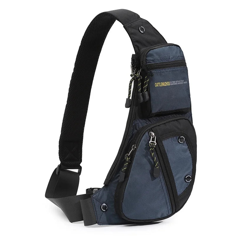 2025 New Men's Oxford Cloth Crossbody Bag Casual Single Shoulder Bag Fashionable Street Style Leisure Chest Bag for Men