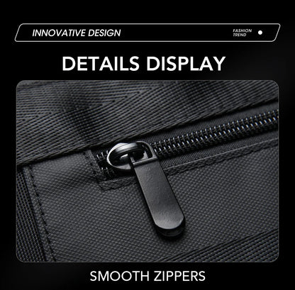 MATE ELAN Waterproof Business Men's Messenger Bag, Multi-functional Laptop Case, Casual Large Capacity Crossbody Bag for Men