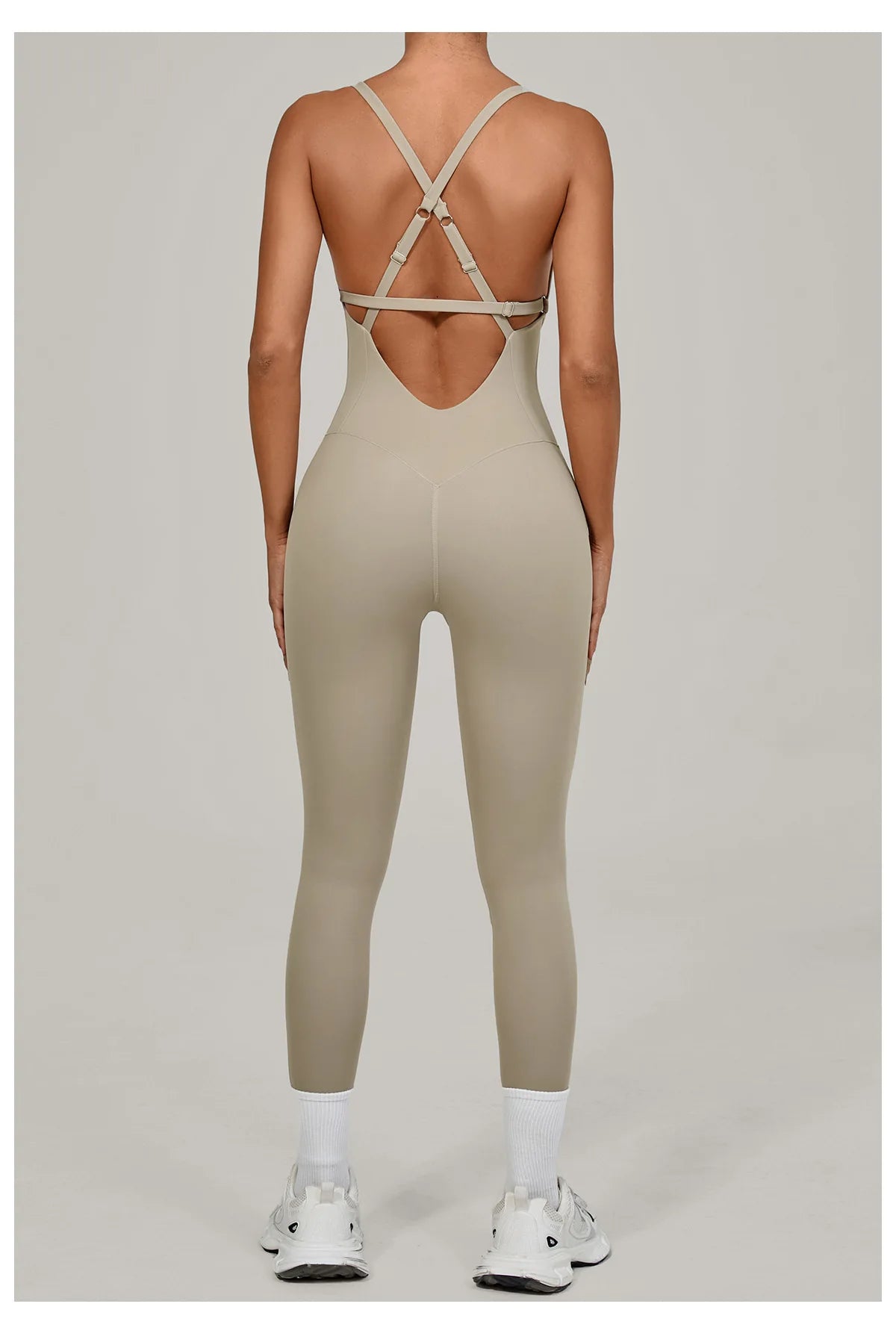 Women's Workout Backless Purple Jumpsuit