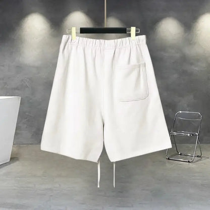 Korean Large Size Casual Sports Shorts Single Piece/suit Men Trend All-match Fashion Straight Leg Loose Half Pants Streetwear