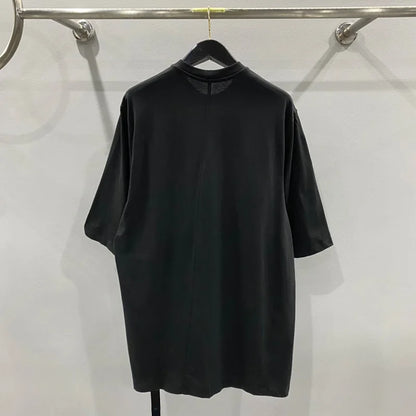 HKSH Spring Summer New Men's Tide Streetwear Cotton Solid Color Loose RO Style Short Sleeves Large Tees Chic Dark T-shirt HK2008