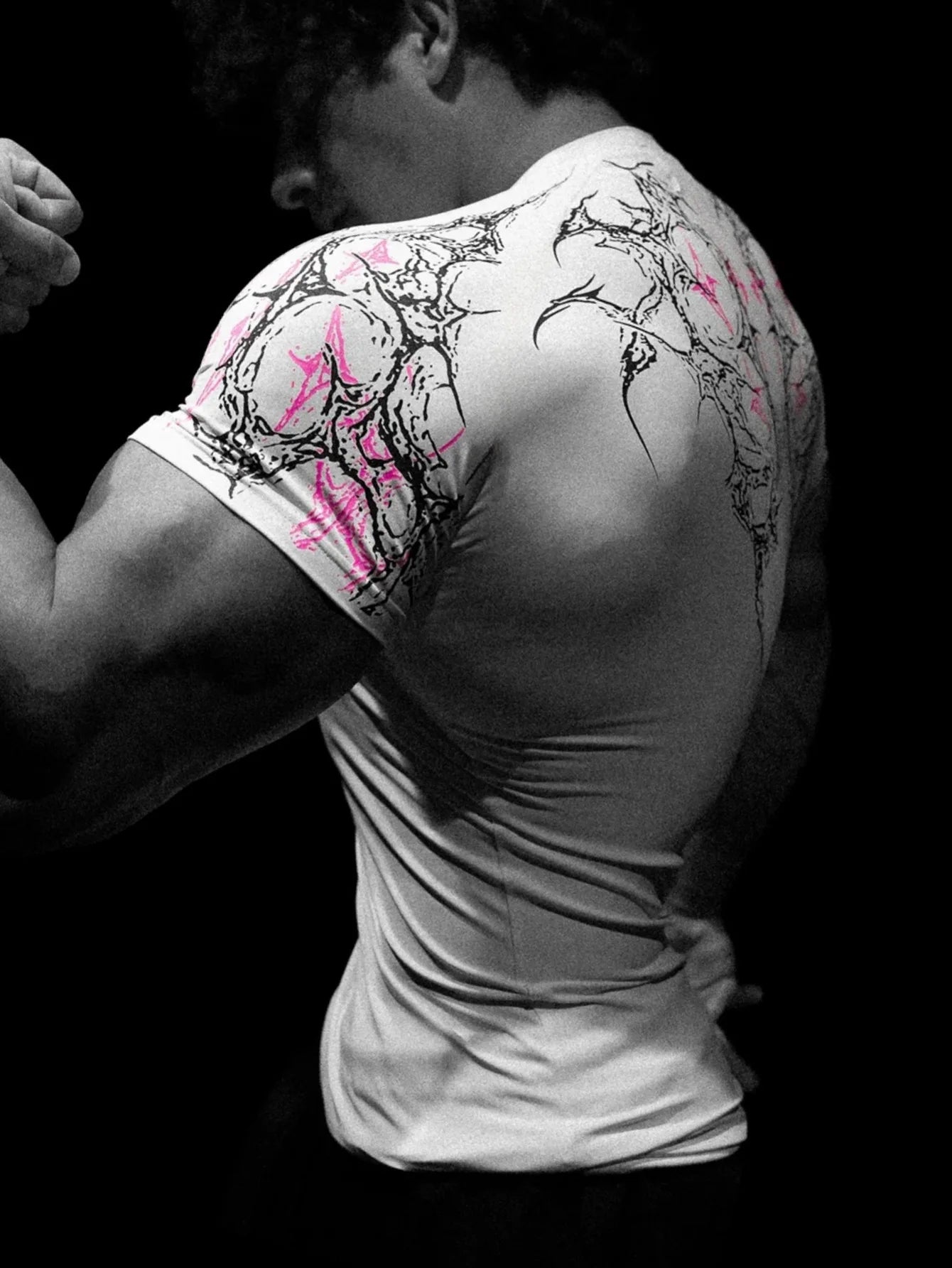 Men's Gym Workout T-shirt - Quick Dry Compression Short Sleeve Top For Bodybuilding Running Training Athletic Sports Wear