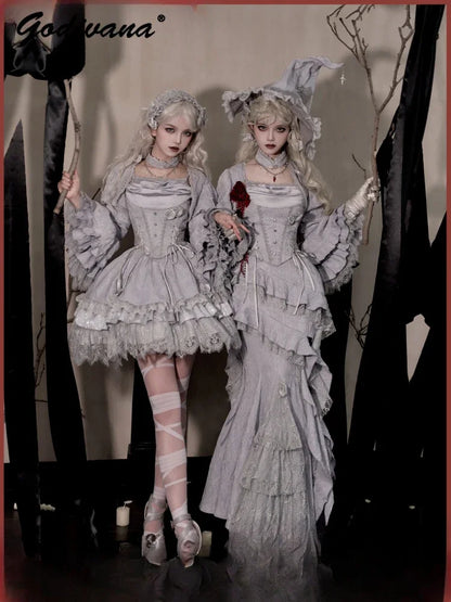 Women's Gothic Camisole Fishtail Skirt Set