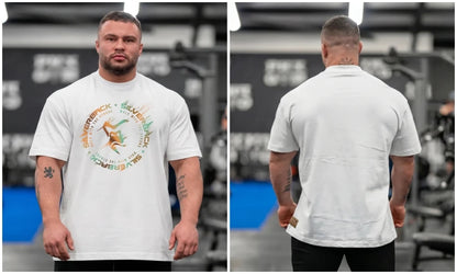 SILVERBACK Muscle Fitness T-shirt Summer Men's Athleisure Workout short sleeve Shirts cotton Fitness Tee Gym Sports Shirt Tops