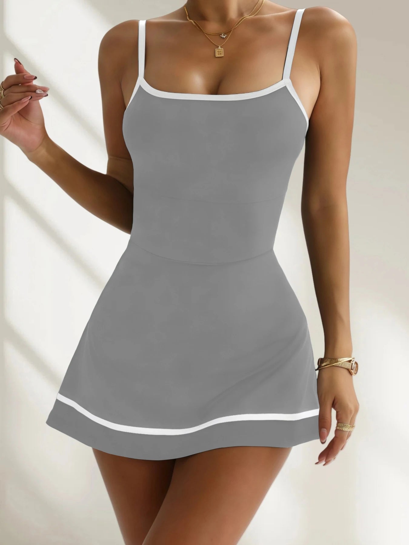 Women's Color-Block Tennis Mini Dress