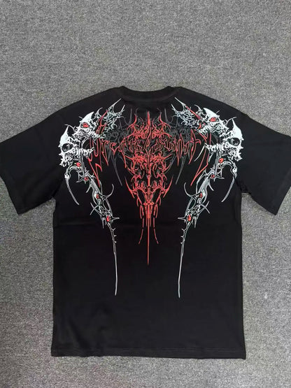 Breathedivinity American-style printed fitness cotton t-shirt for gym and sports activities