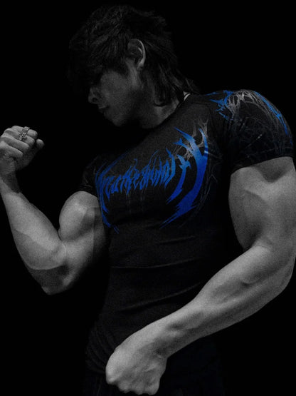 Breathedivinity sports bra compressive high-elasticity training men's and women's short-sleeved quick-drying T-shirts