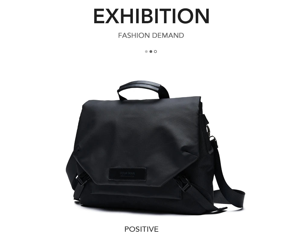 MATE ELAN Waterproof Business Men's Messenger Bag, Multi-functional Laptop Case, Casual Large Capacity Crossbody Bag for Men