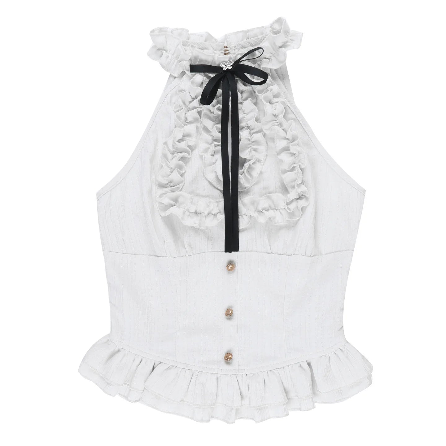 Women Blouses Trim Off Shoulder Halter Tops Mall Gothic Ruched Bow Tanks Top Fairycore Teachwear Summer Vests