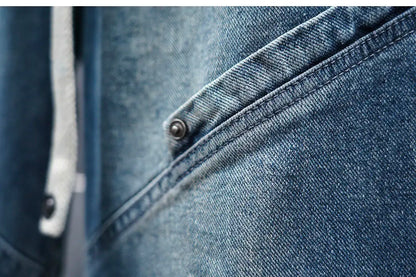 American Retro Washed Distressed Jeans Loose Straight Wide-leg Jeans Luxury Brand Men's Clothing