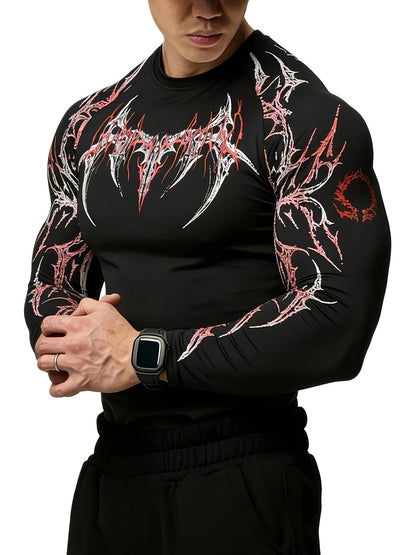 Men's Quick-dry Sports Shirt Running Fitness Long-sleeve T-shirt Men's Casual Athletic Shirt Training Muscle-defining Fit