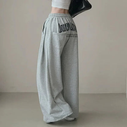 Women Bf Hip Hop Y2k Drawstring Printing Sweatpants Women Fashion Streetwear - APEX RITUAL women's pants