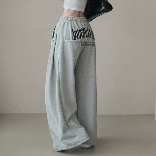 Women Bf Hip Hop Y2k Drawstring Printing Sweatpants Women Fashion Streetwear - APEX RITUAL women's pants