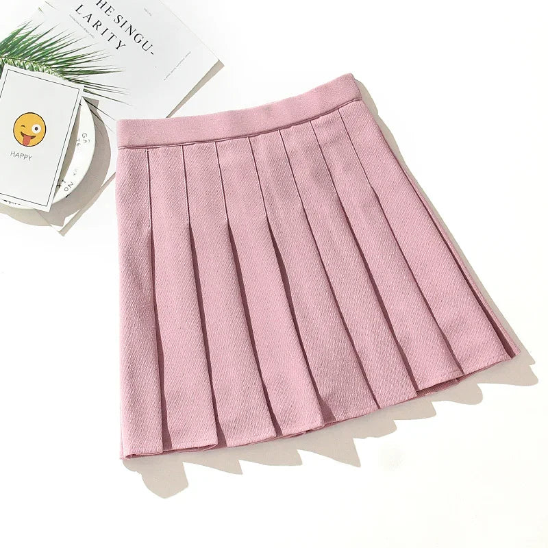 Women's Black Gothic Pleated Mini Skirt