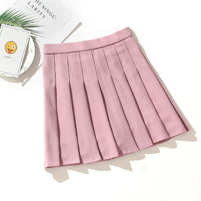 Women's Black Gothic Pleated Mini Skirt