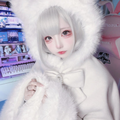 Women's Lolita Cat-Ear Wool Cape