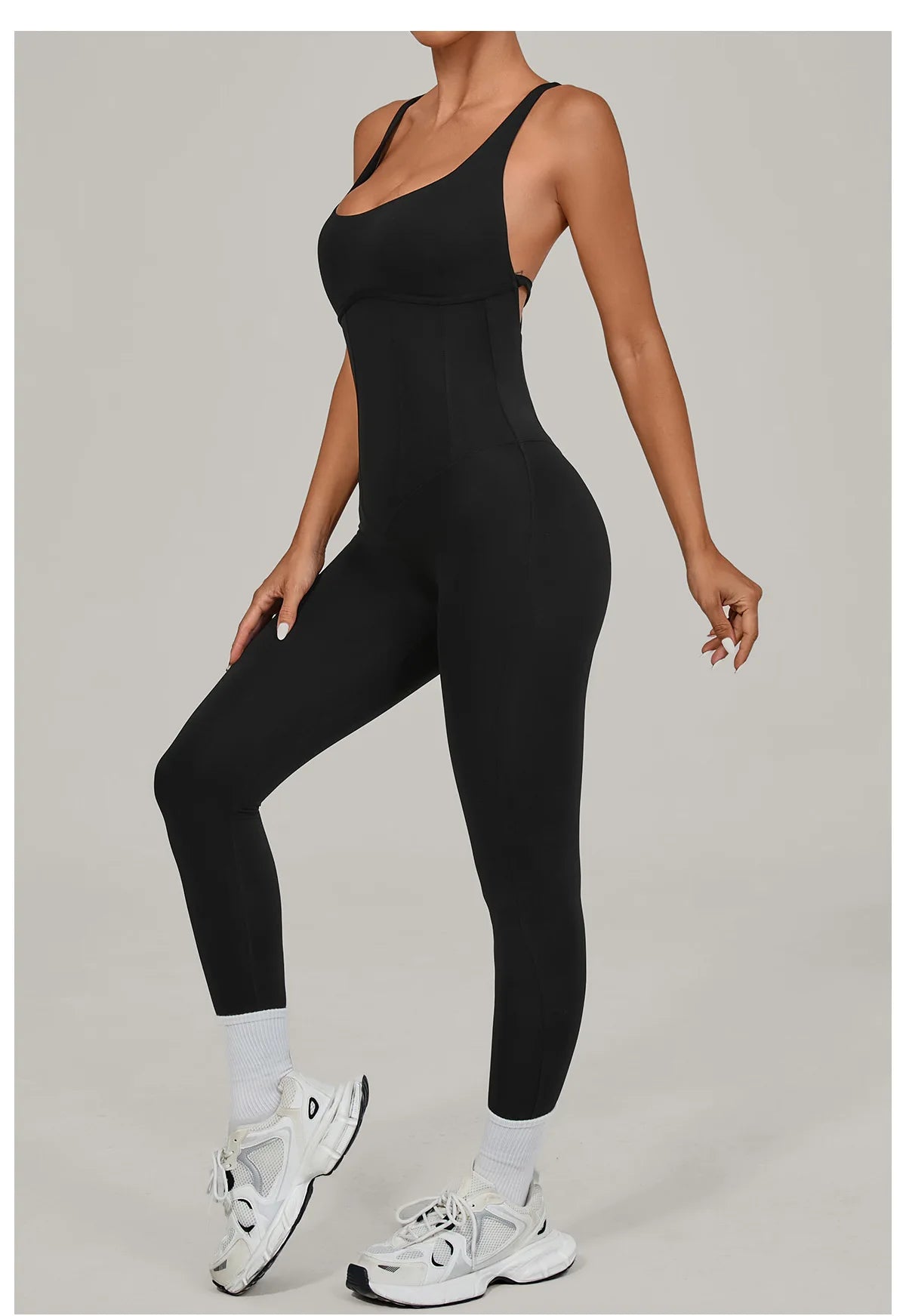 Women's Workout Backless Purple Jumpsuit