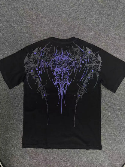 Breathedivinity American-style printed fitness cotton t-shirt for gym and sports activities