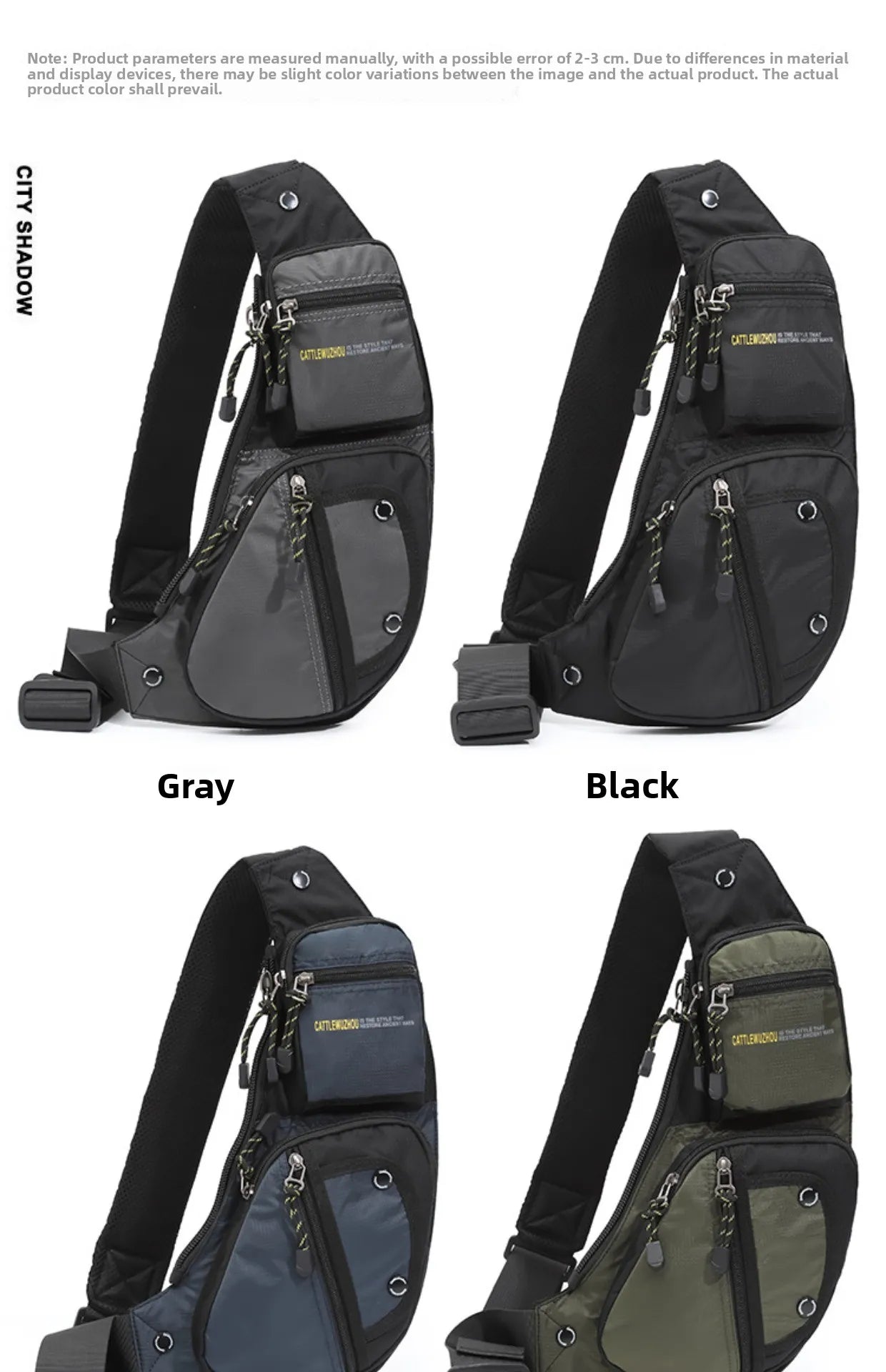 2025 New Men's Oxford Cloth Crossbody Bag Casual Single Shoulder Bag Fashionable Street Style Leisure Chest Bag for Men