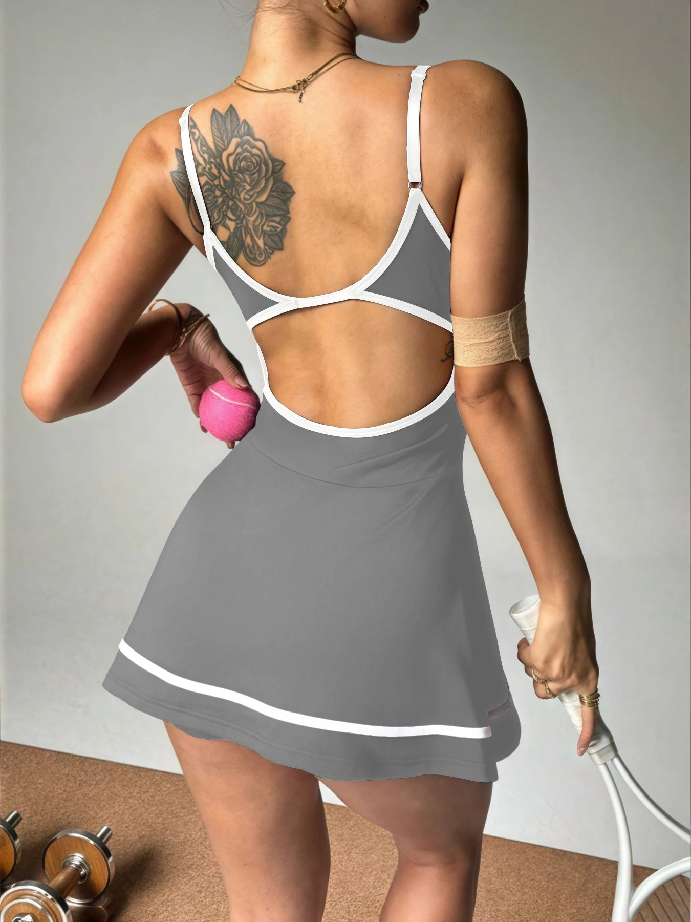 Women's Color-Block Tennis Mini Dress