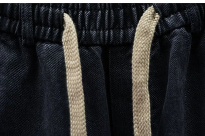 American Retro Washed Distressed Jeans Loose Straight Wide-leg Jeans Luxury Brand Men's Clothing