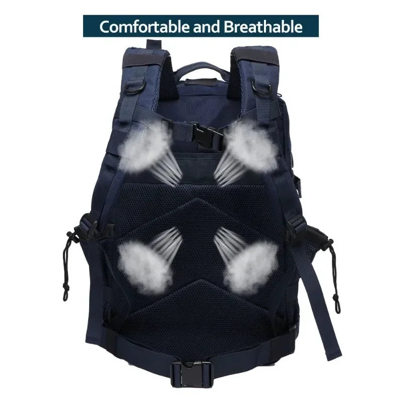 25L/50L Tactical Backpack Bag Hunting MOLLE Backpack GYM for Men Outdoor Hiking Travel Rucksack Witch 2 Bottle Holders
