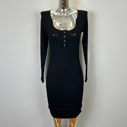 Women's Half-Zip Bodycon Mini Dress