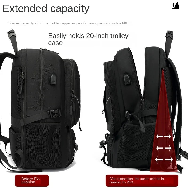 50L 60L 80L Travel Backpack for Women and Men Large Capacity Outdoor Waterproof Men's Business Trip Backpacks Women's Laptop Bag