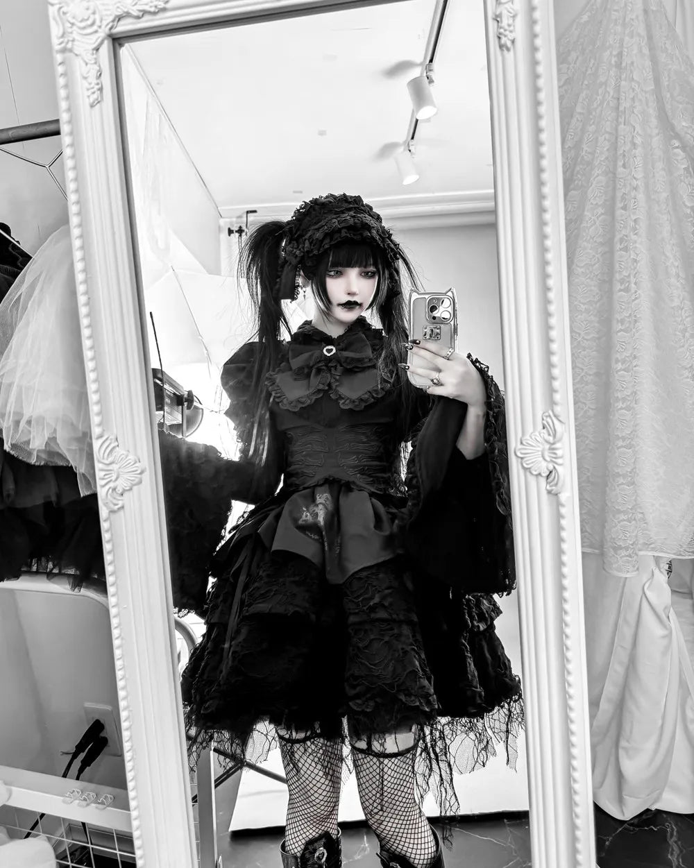 Women's Harajuku Gothic Lolita Mini Dress