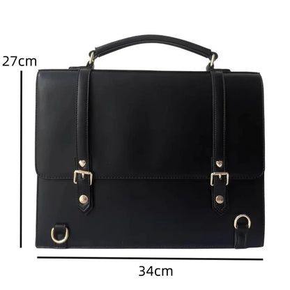 PU Leather Japanese Brown Ita Backpacks Transparent Jk Lolita Pain Bags Flap Pocket Student Shoulder Bags Preppy Style Bag Girls