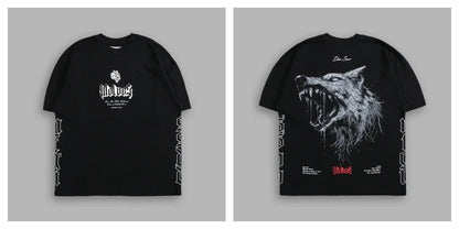 Apex Ritual – EINHERJAR サイドバイサイド オーバーサイズ Tシャツ – Y2K ゴシック ヒップホップ カップル Tシャツ