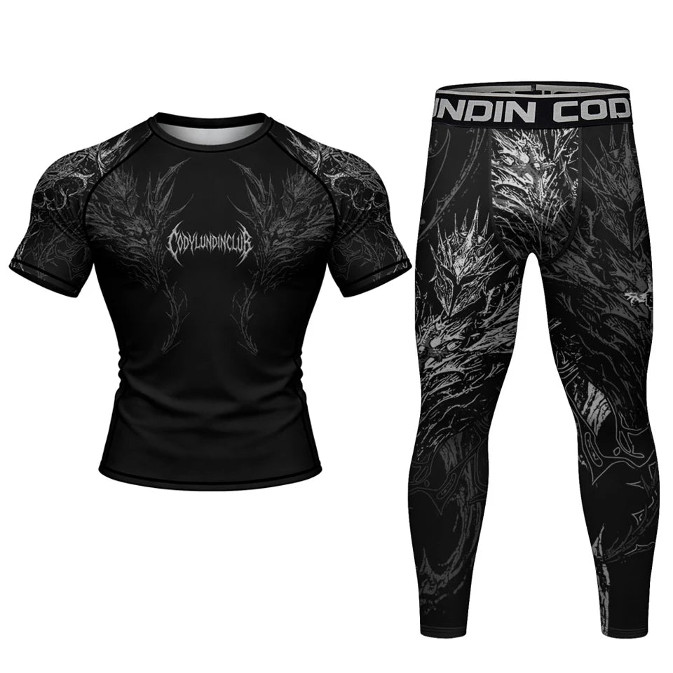 Apex Ritual MMA 4-Piece Set – Rashguard, Tee & Fight Shorts for BJJ & Muay Thai