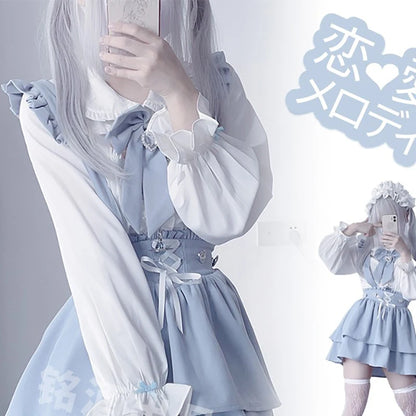 Women's Jirai Kei Lolita Long-Sleeve Blouse