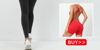 Women's Workout Slim Fit Ruched Black Jumpsuit