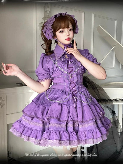 Women's Harajuku Gothic Chain JSK Dress