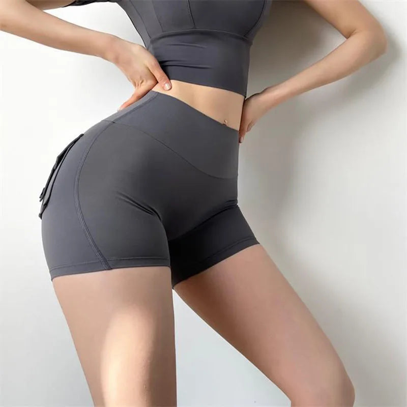 Women's Workout Slim Fit High-Waist Shorts