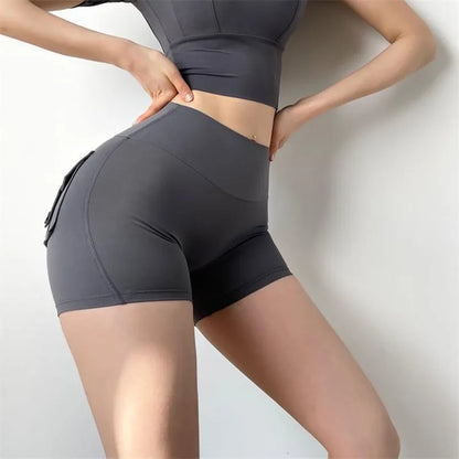Women's Workout Slim Fit High-Waist Shorts